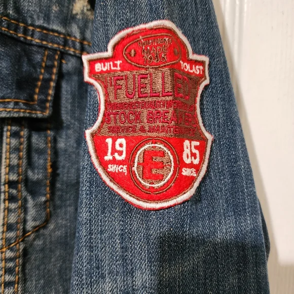 Escapism 2XL distressed denim jacket (blue) - Picture 2 of 5